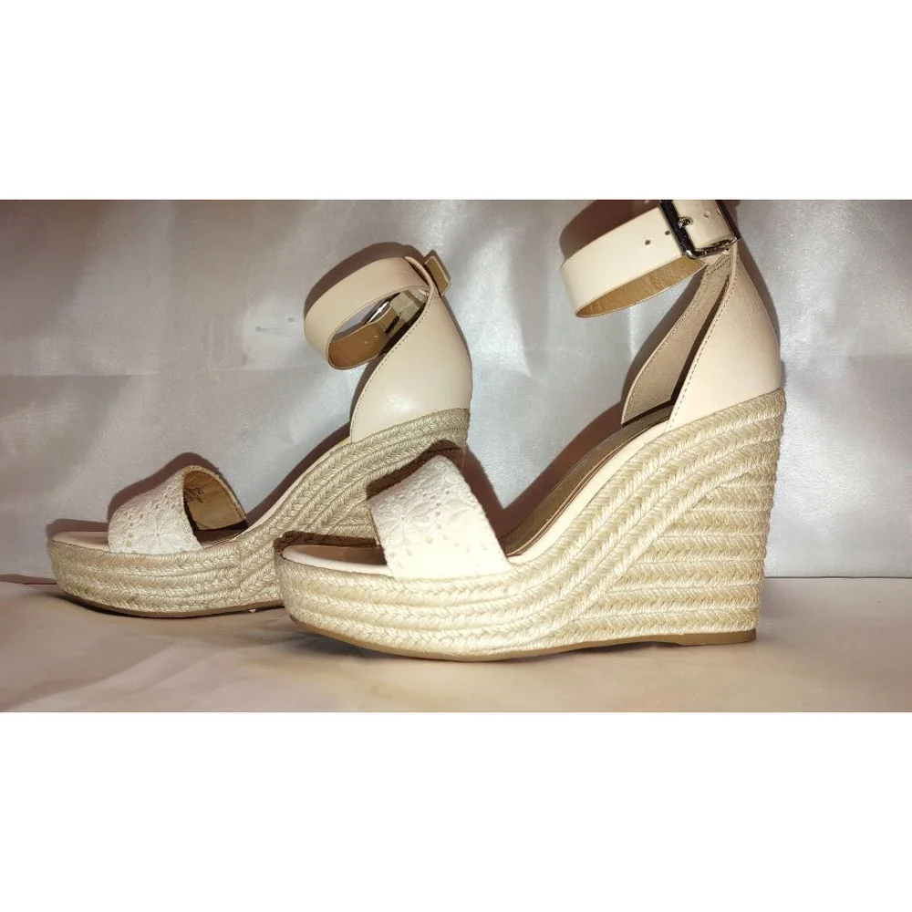 Copper Key Espadrille Wedges Size 6.5M